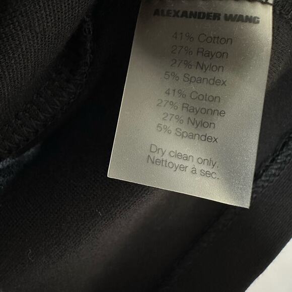 T by Alexander Wang Piped Micro Mini Cocktail Dress Women's Black Size Small - Picture 4 of 5